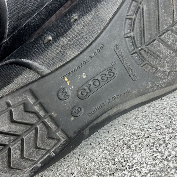 CROCS Womens’ Cap Toe Mirror Flats Slip On Sandals Shoes Loafers Size 8 - Picture 8 of 8